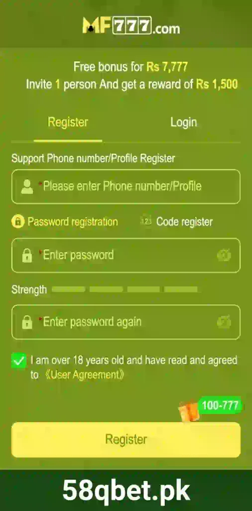 MF777 Register