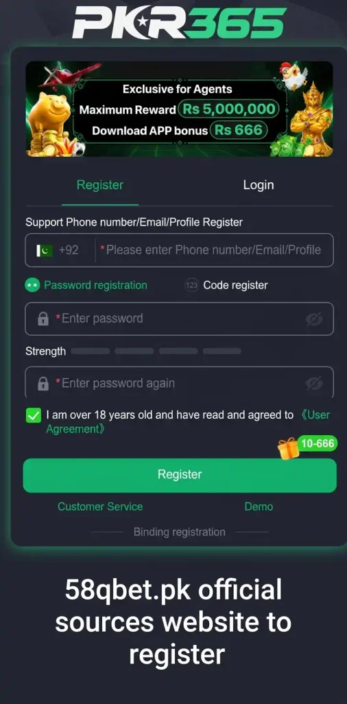 PKR365 Register
